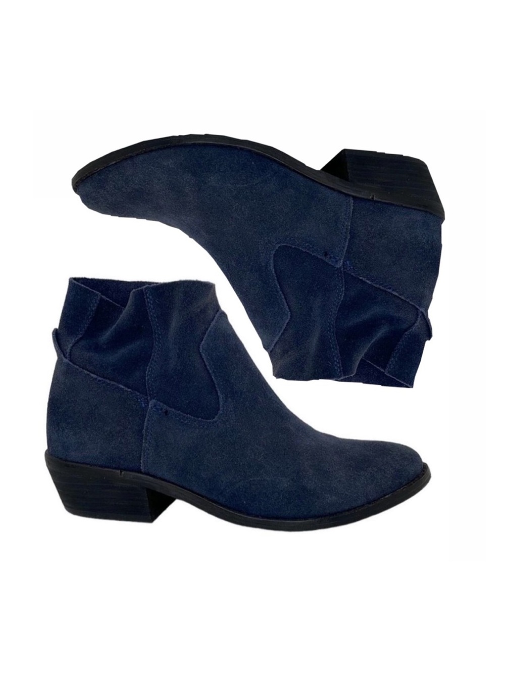 Dolce Vita Navy Suede Ankle Booties, NEW